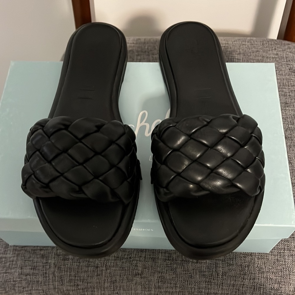 Seychelles Belissima black leather slide. Size 6.5 women’s. - Picture 2 of 7